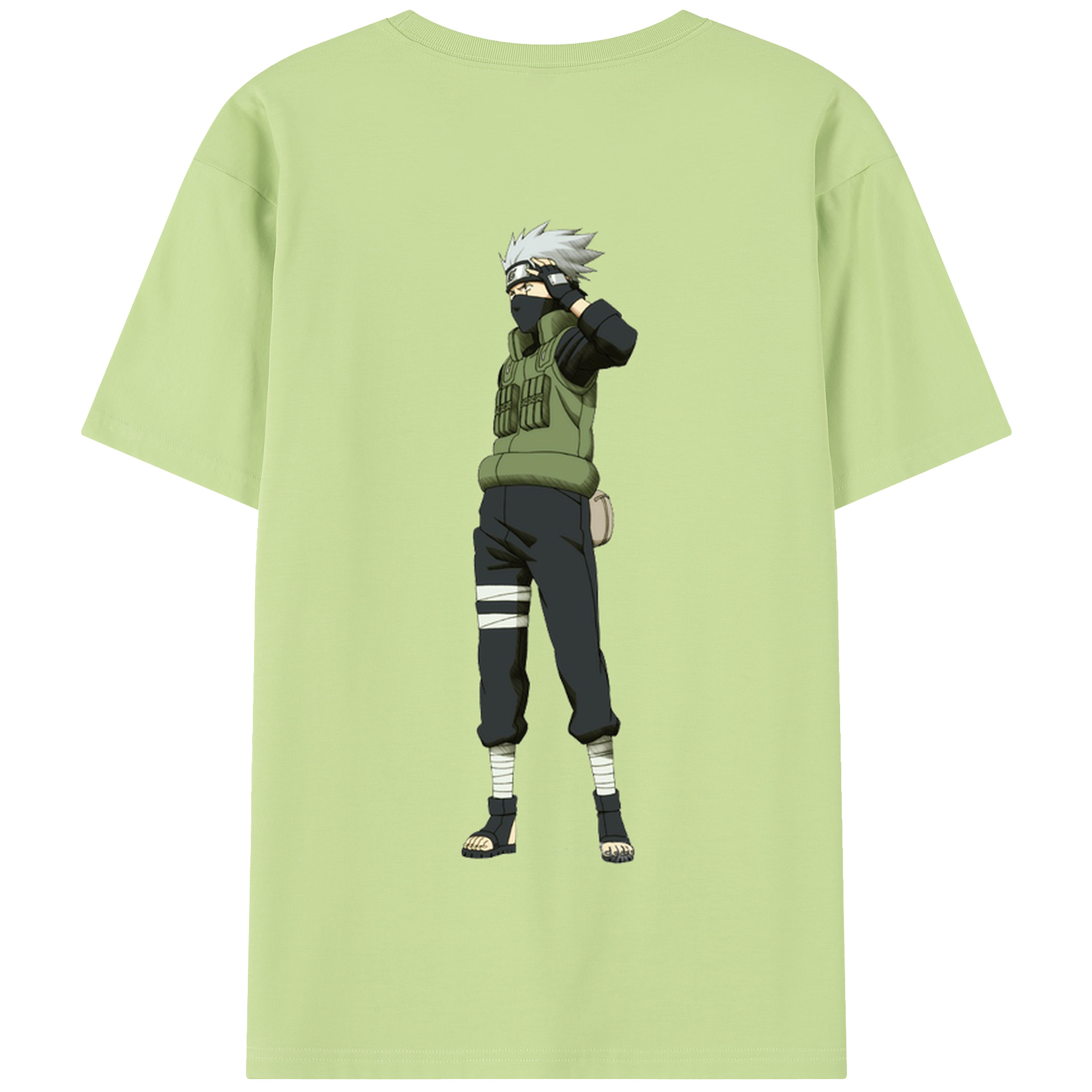 （画像用） NARUTO -ナルト- はたけ カカシ Hatake Kakashi 綿100％半袖Tシャツ（背面プリント）